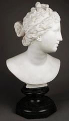 Carved Alabaster Bust of the Goddess Aphrodite, after Canova