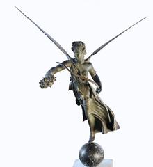 Italian Bronze Figure of Nike, or Winged Victory