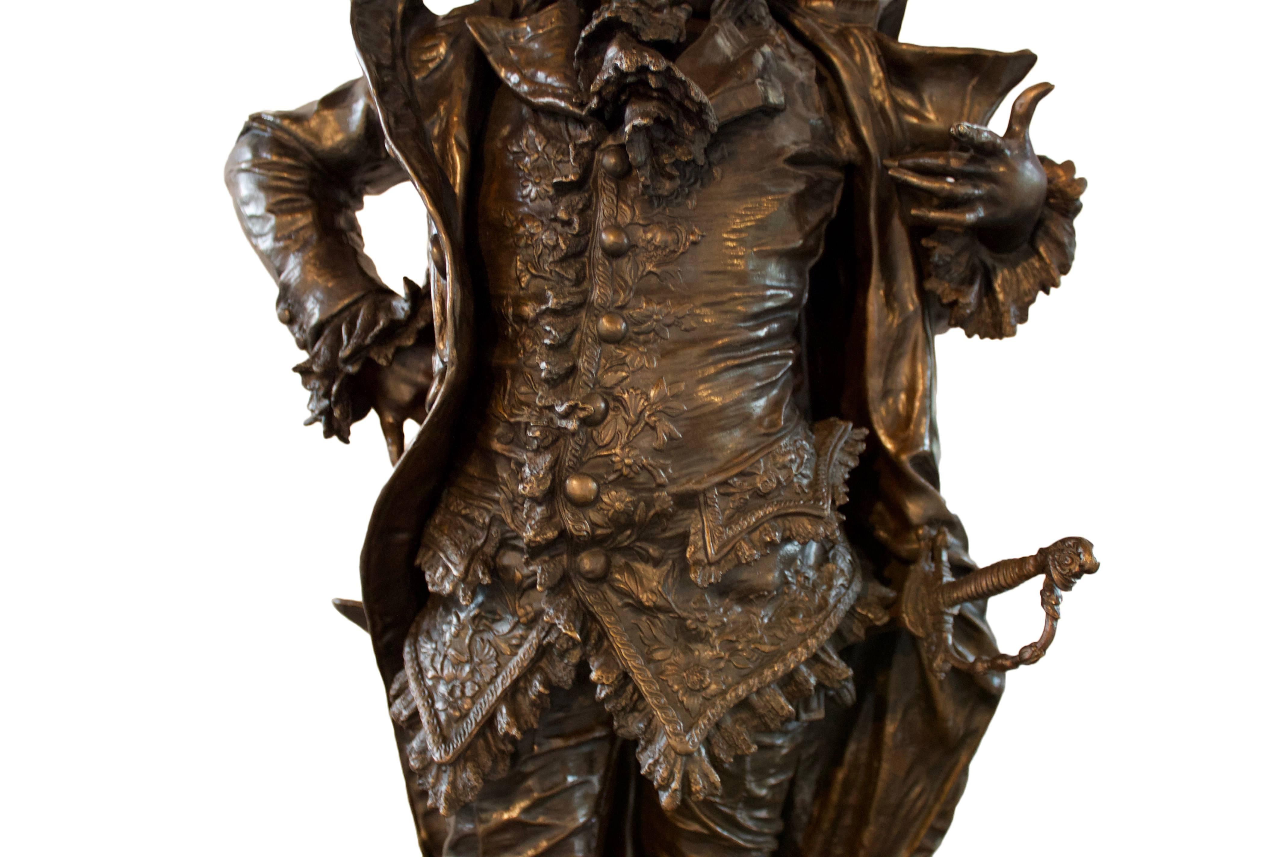 Bronze Sculpture of a Dandy For Sale 3