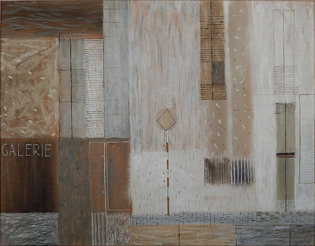 Richard Gosminski Abstract Painting - Paris Street