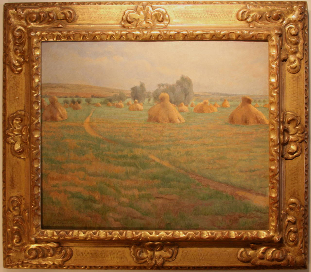 A Harvest Field - Painting by Emile Bastien-Lepage