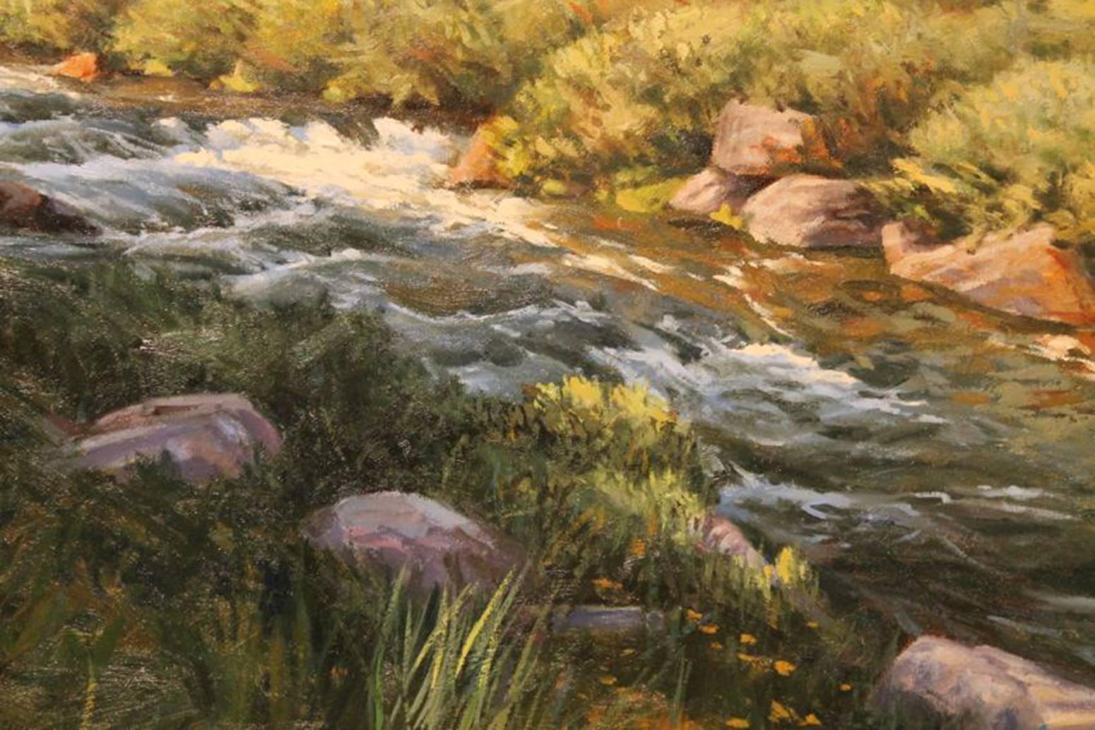 At The Headwaters - Brown Figurative Painting by Joseph Velazquez