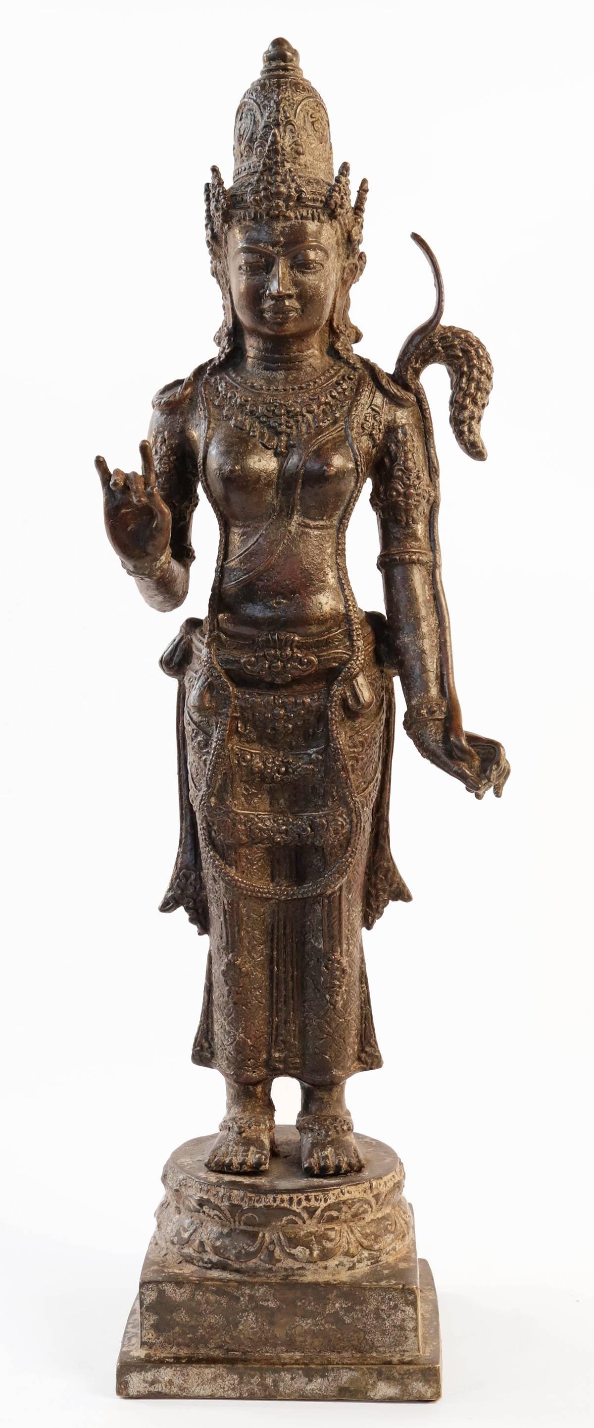 15th/16thc. Javanese Bronze Rice Goddess - Sculpture by Unknown