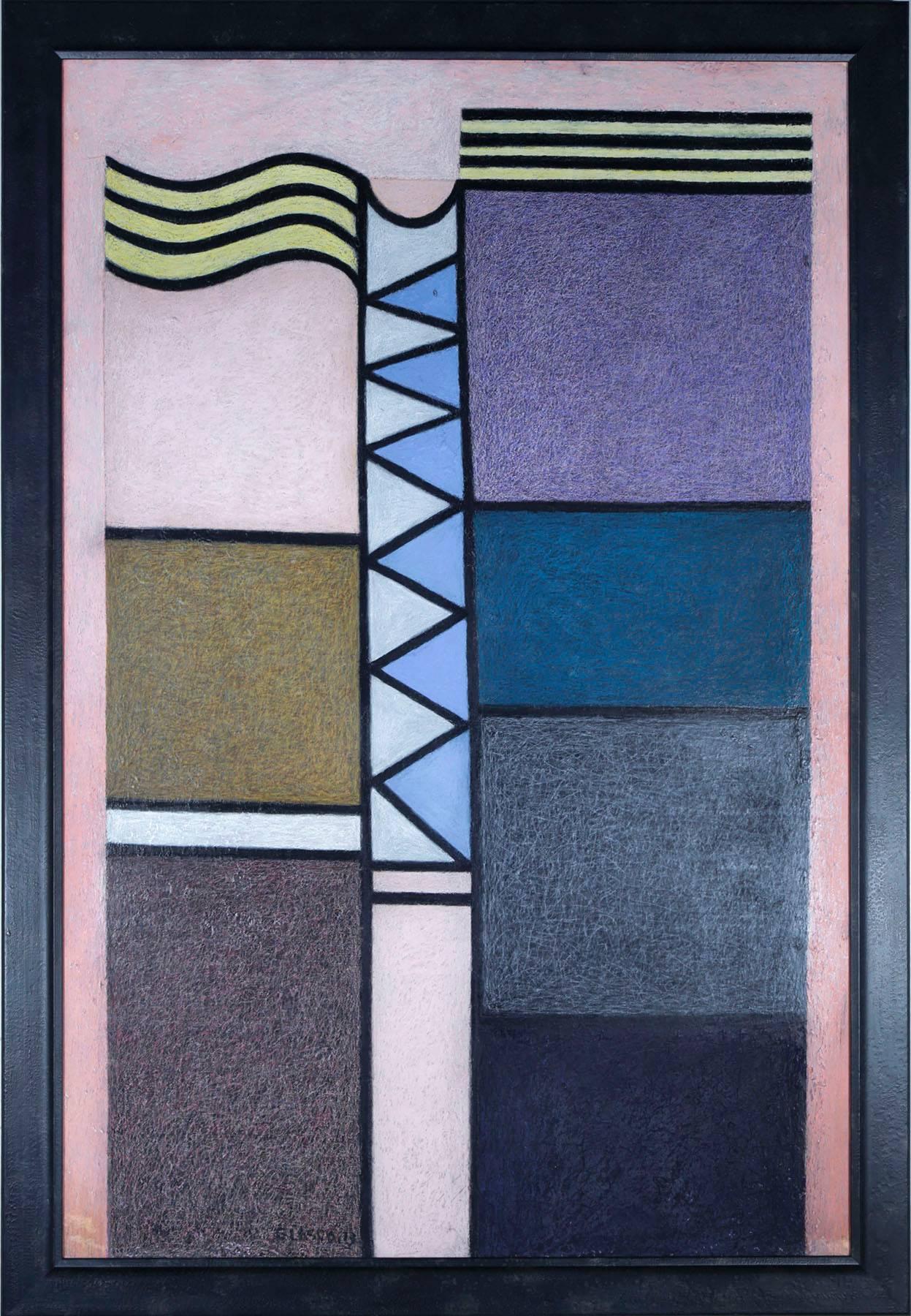 pastel on cardboard with glazes
signed and dated '73 lower left
59.5 in h. x 39.5 in. w.
framed

Exhibited: Joseph Glasco 1948-1986  A Sesquicentennial Exhibition, April-June 1986, Houston, Contemporary Arts Museum

Provenance:  The David