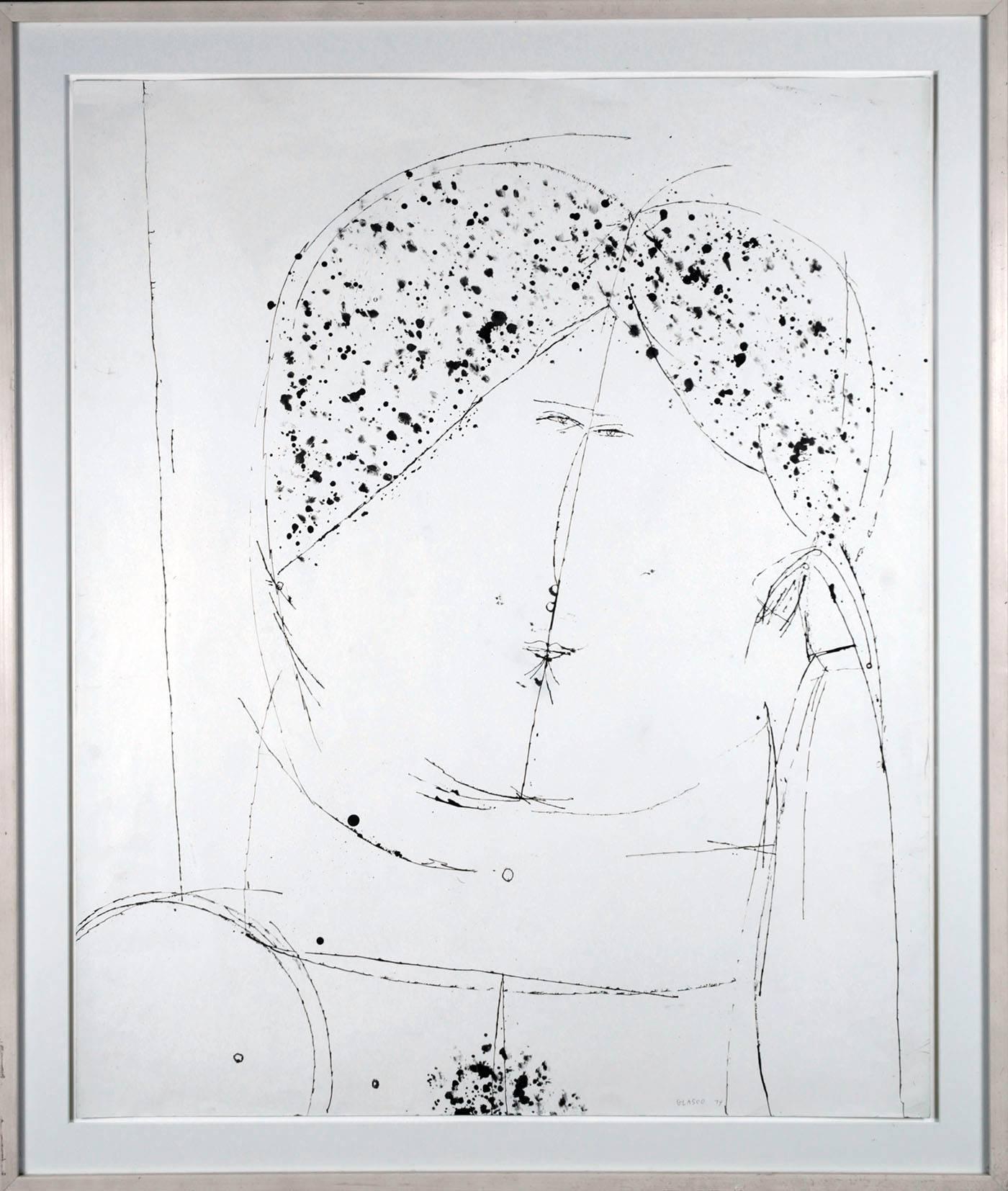 ink on paper
signed and dated '74 lower right
34 in. h. x 28 in. w.
Provenance: The David Chesler Collection