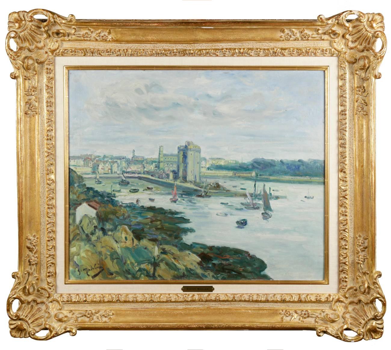 Le Port de St.Servan - Painting by Gustave Madelain