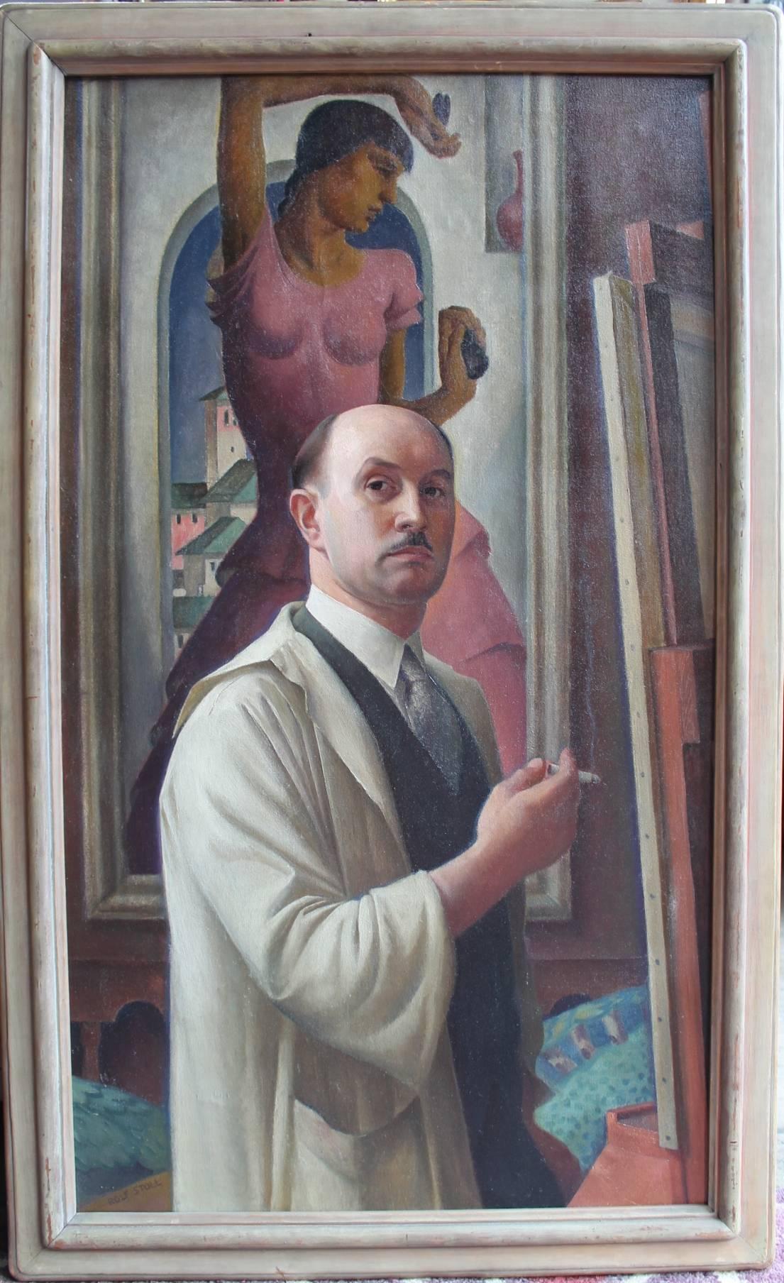 Self Portrait - Painting by Rolf Stoll