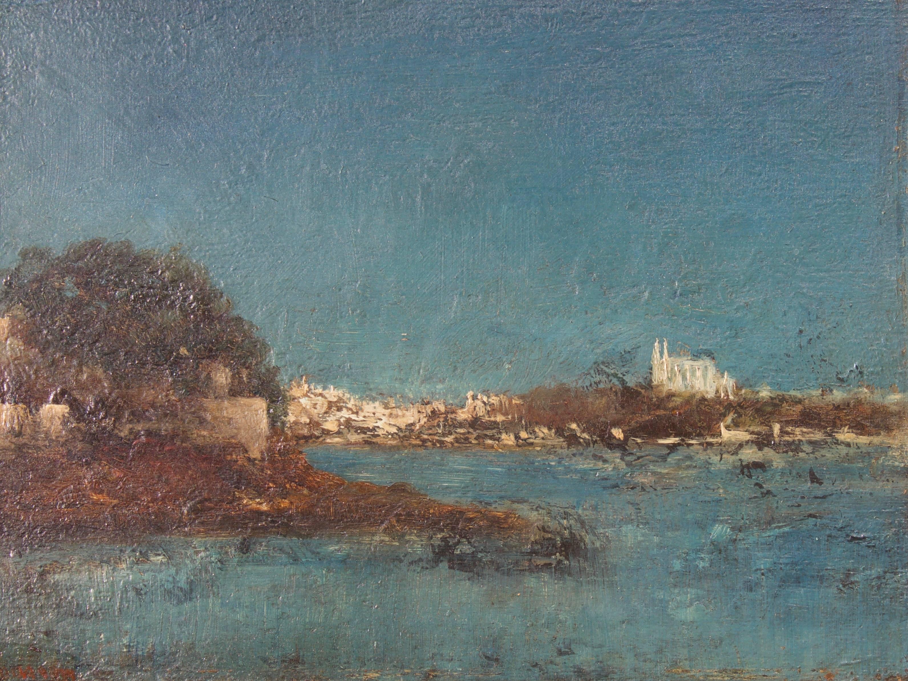 Mallorca with Catedral Santa Maria de Palma - Impressionist Painting by Unknown