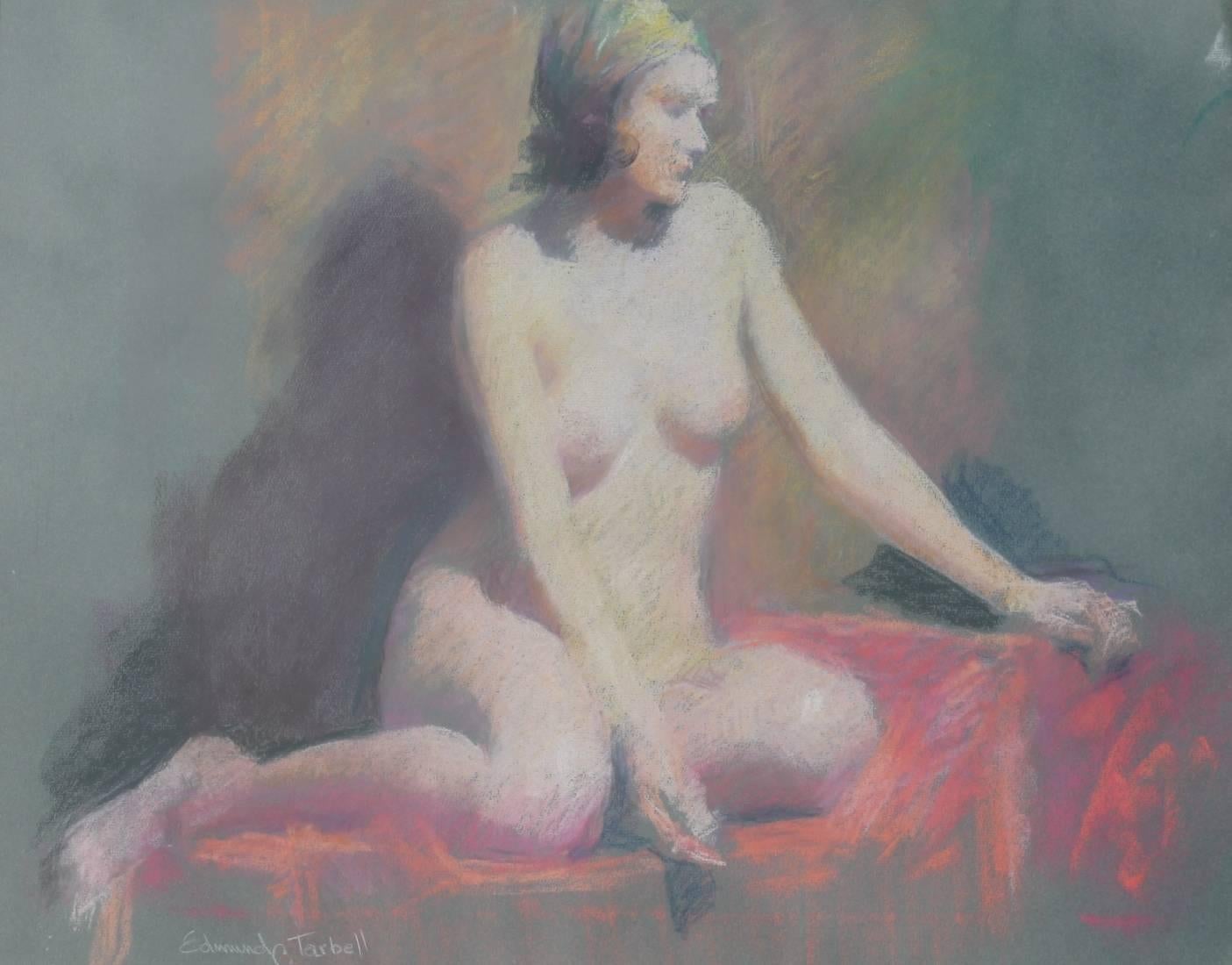 Seated Nude with Turban - Art by Edmund Charles Tarbell