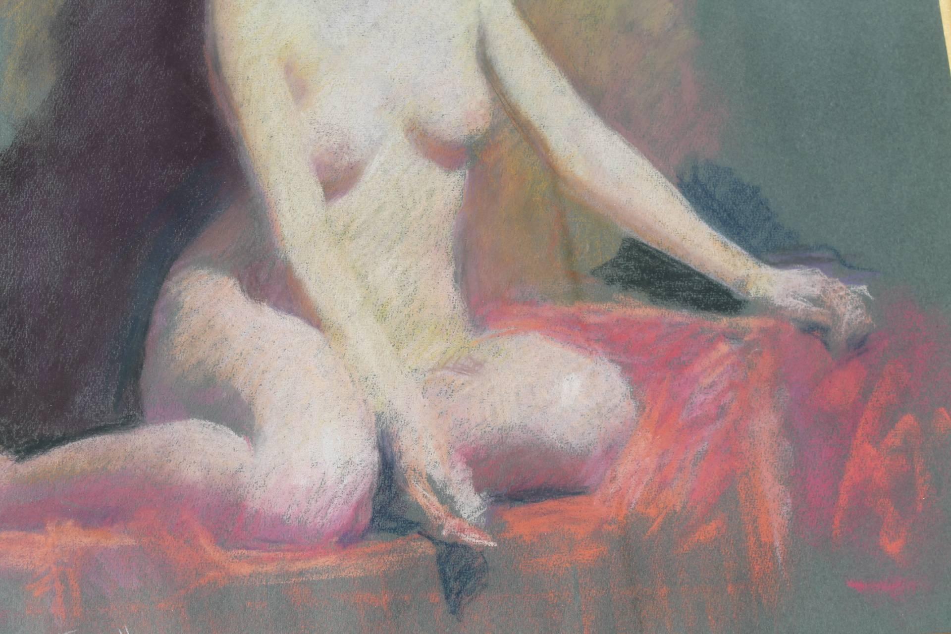 Seated Nude with Turban For Sale 1