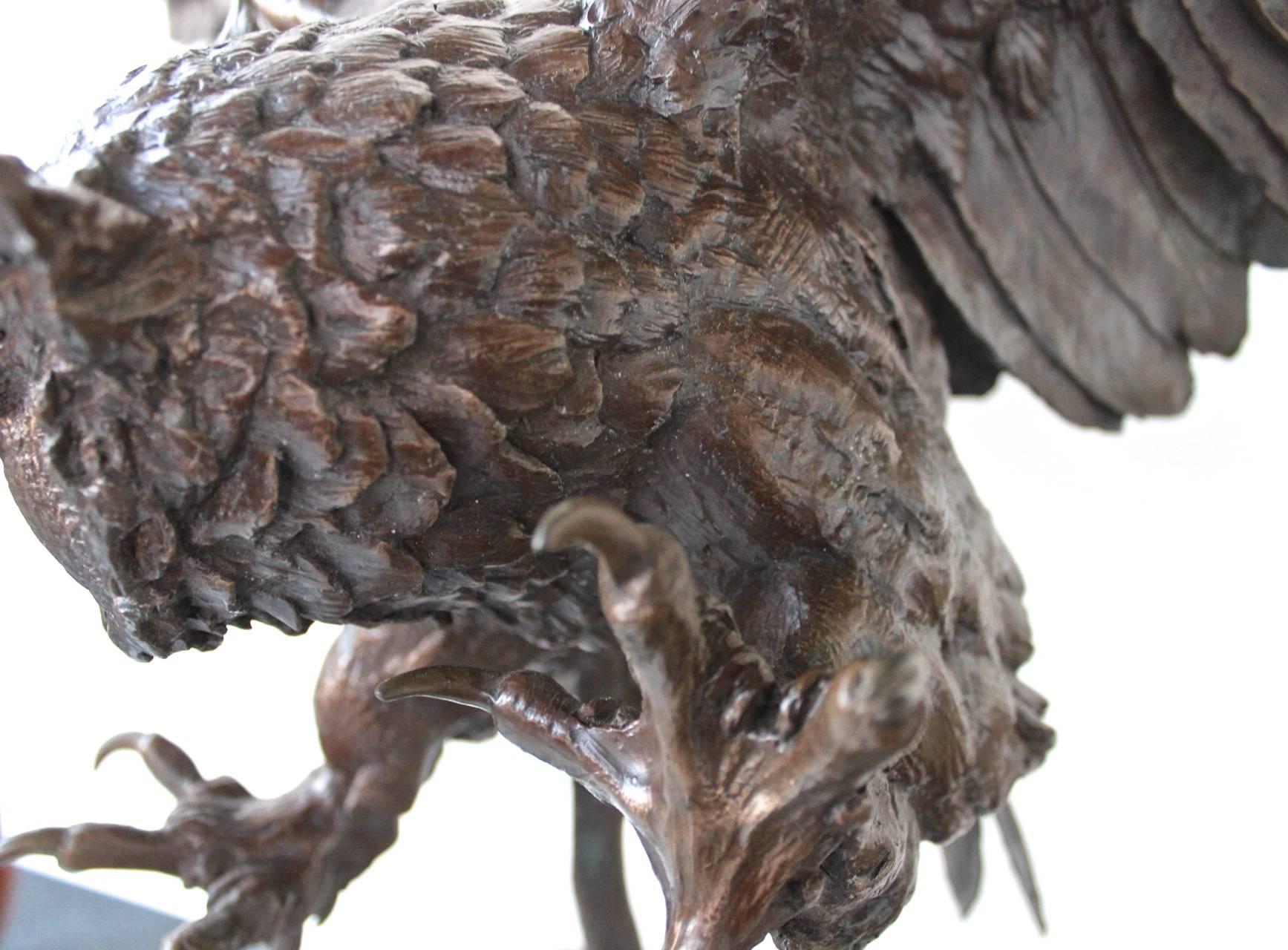After Jules Moigniez
Great Horned Owl
Bronze with brown patination
signed
raised on marble base