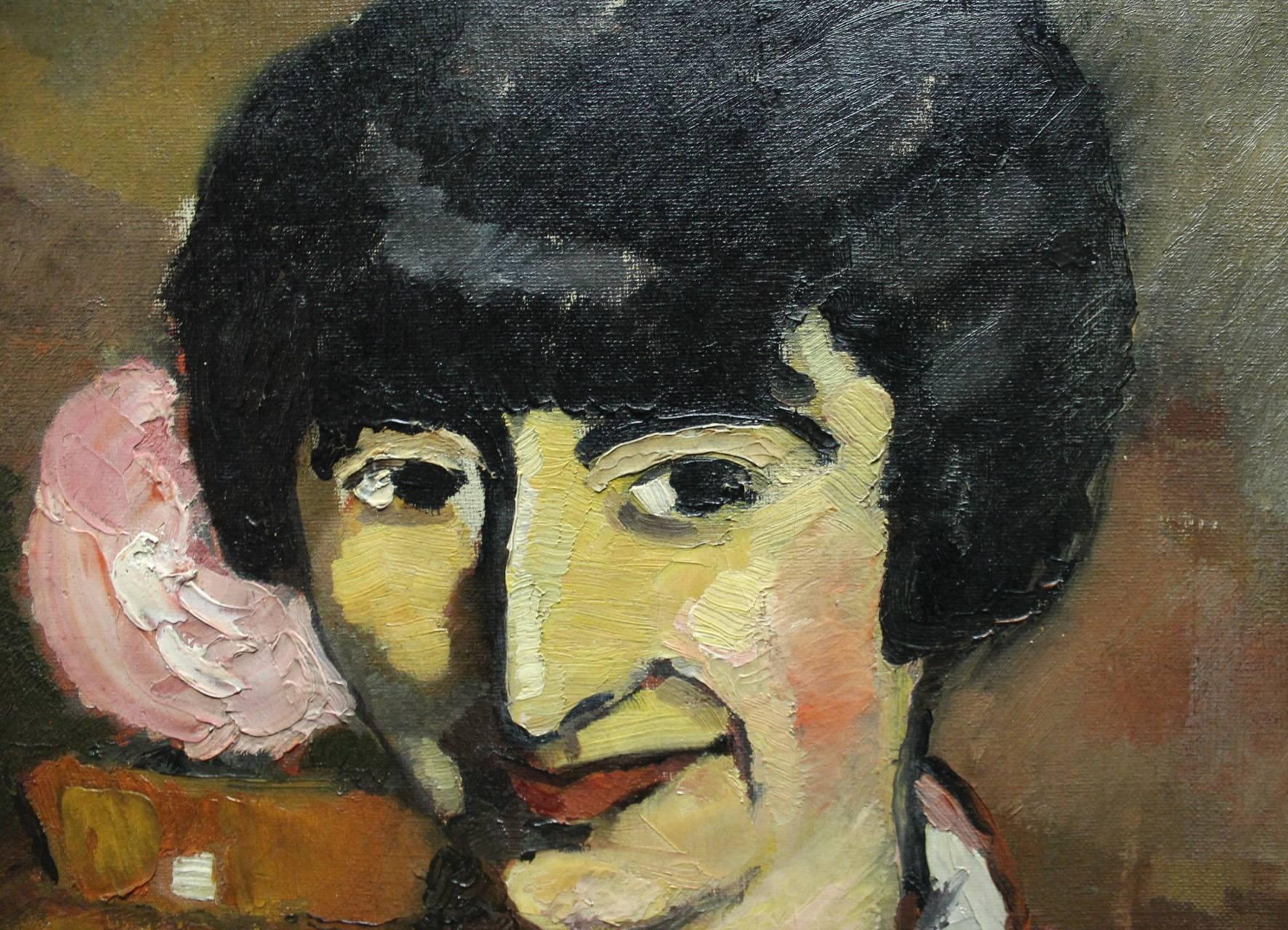  Alice B. Toklas, 1926 - Brown Portrait Painting by Harald Zaki