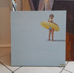 Un salvagente giallo. Pittura acrilica figurativa, Minimalismo, Pop art