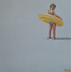 Un salvagente giallo. Pittura acrilica figurativa, Minimalismo, Pop art
