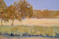 Haymaking - XXI century, Oil painting, Landscape, Flowers, A view