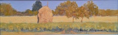 Haymaking - XXI century, Oil painting, Landscape, Flowers, A view