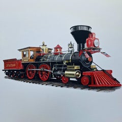 Leviathan n.º 63, edición estadounidense. Pintura realista en acrílico sobre papel. Arte polaco