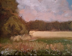 Mazovian landscape - XXI century, Oil painting, Landscape, Flowers, A view