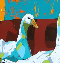 Oche 04. Pittura figurativa contemporanea a olio, Pop art, Animali, Artista polacco