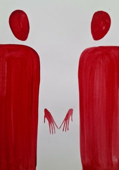 Sich kennenlernen, Figurative Kunst auf Papier, Europäische Kunst