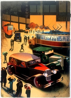 Brodway. Contemporary figurative Print, Pop art, Art deco, Polish artist