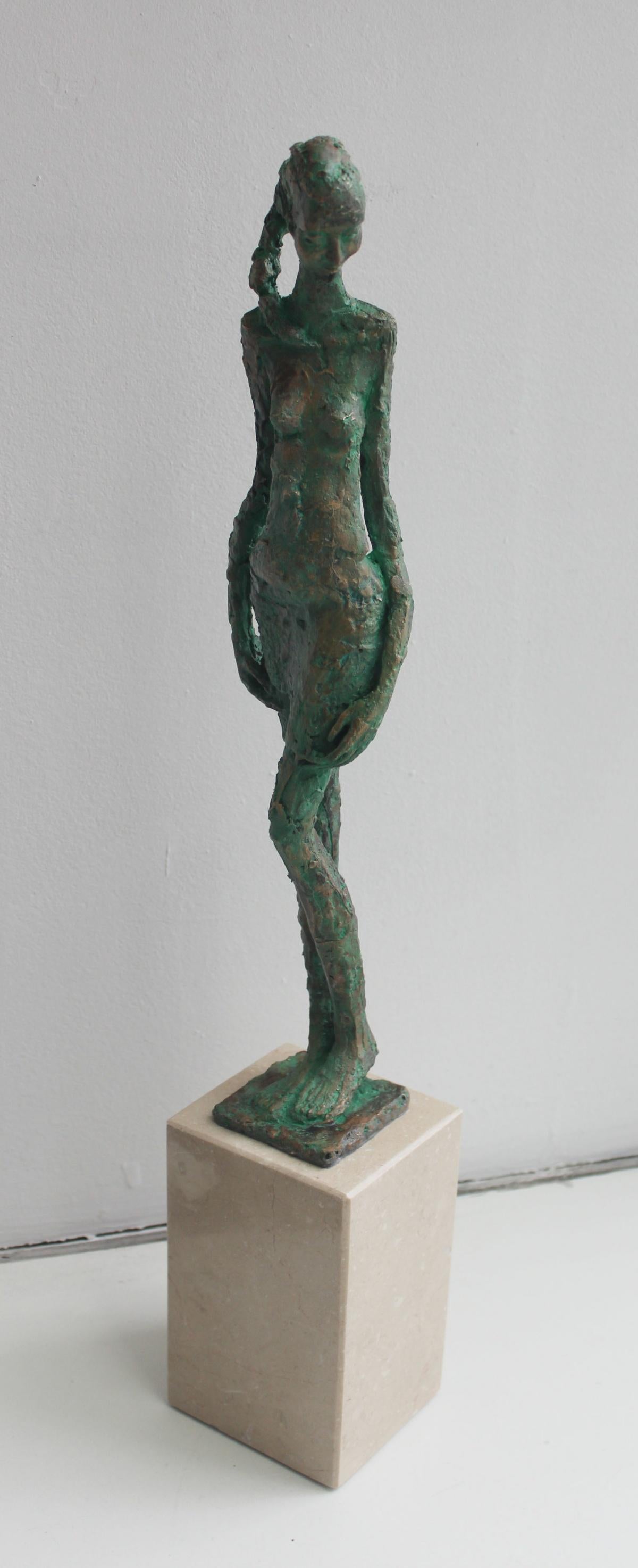 Jadwiga Lewandowska Nude Sculpture - Woman - XXI century, Figurative sculpture, Bronze and marble, Nude