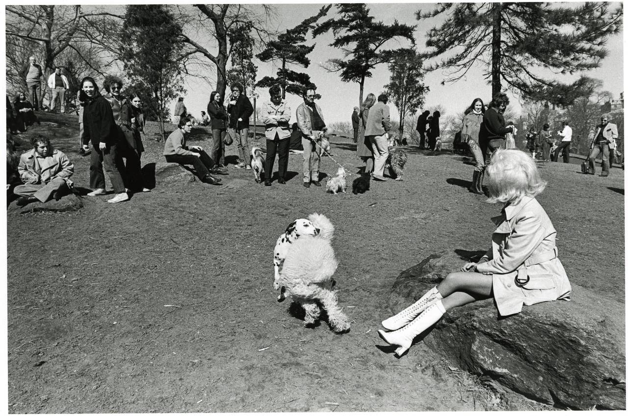 Paul McDonough Black and White Photograph - Central Park, Girl with White Boots, NYC