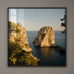 Faraglioni II, Capri, Italie — Tirage pigmentaire d'archive, non encadré, 40 x 40 pouces