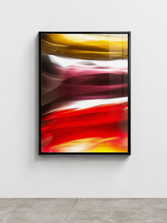 «Feuertanz», fotografía abstracta impresa sobre plexiglás, contemporánea, enmarcada