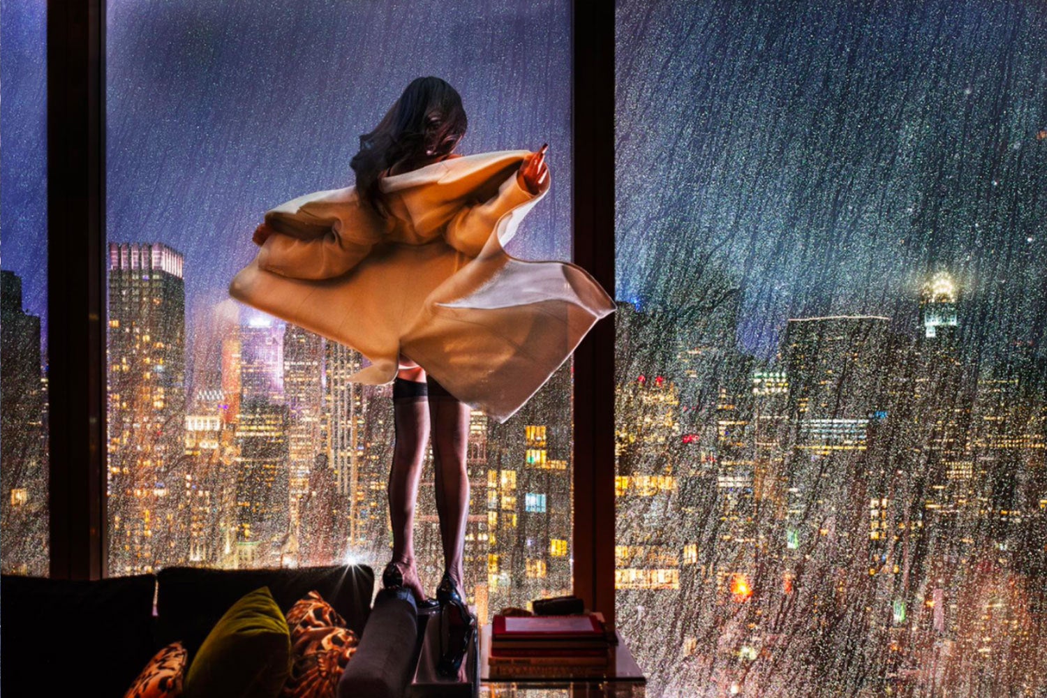 Midnight Flasher by David Drebin - Cinematic Fashion Figurative Photograph