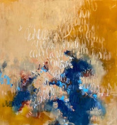« Meditative Flow 54 », peinture contemporaine en techniques mixtes sur toile de lin, 2024