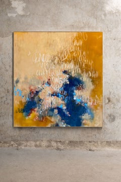 « Meditative Flow 54 », peinture contemporaine en techniques mixtes sur toile de lin, 2024