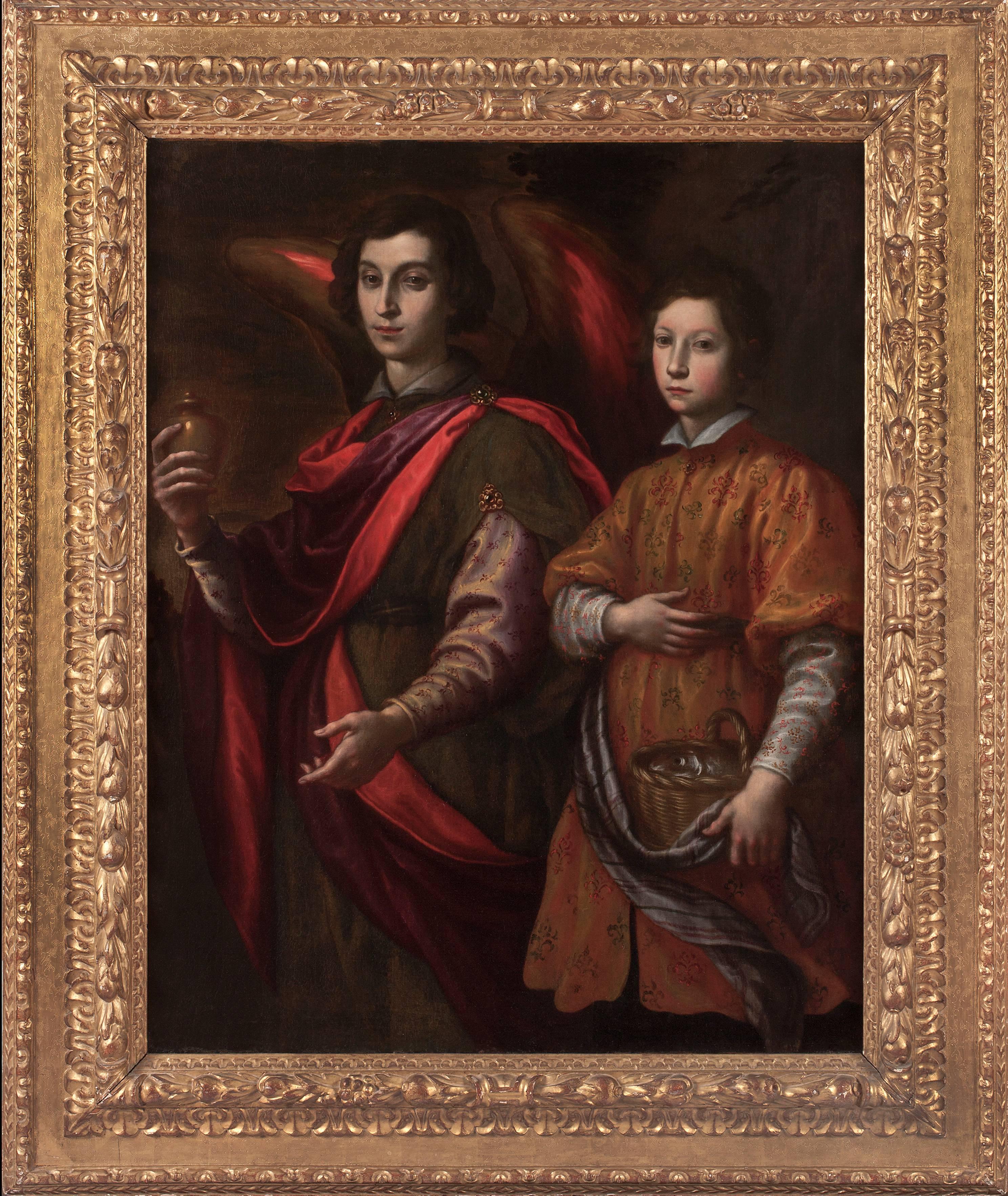 Francesco Curradi Figurative Painting - Tobias and the Angel