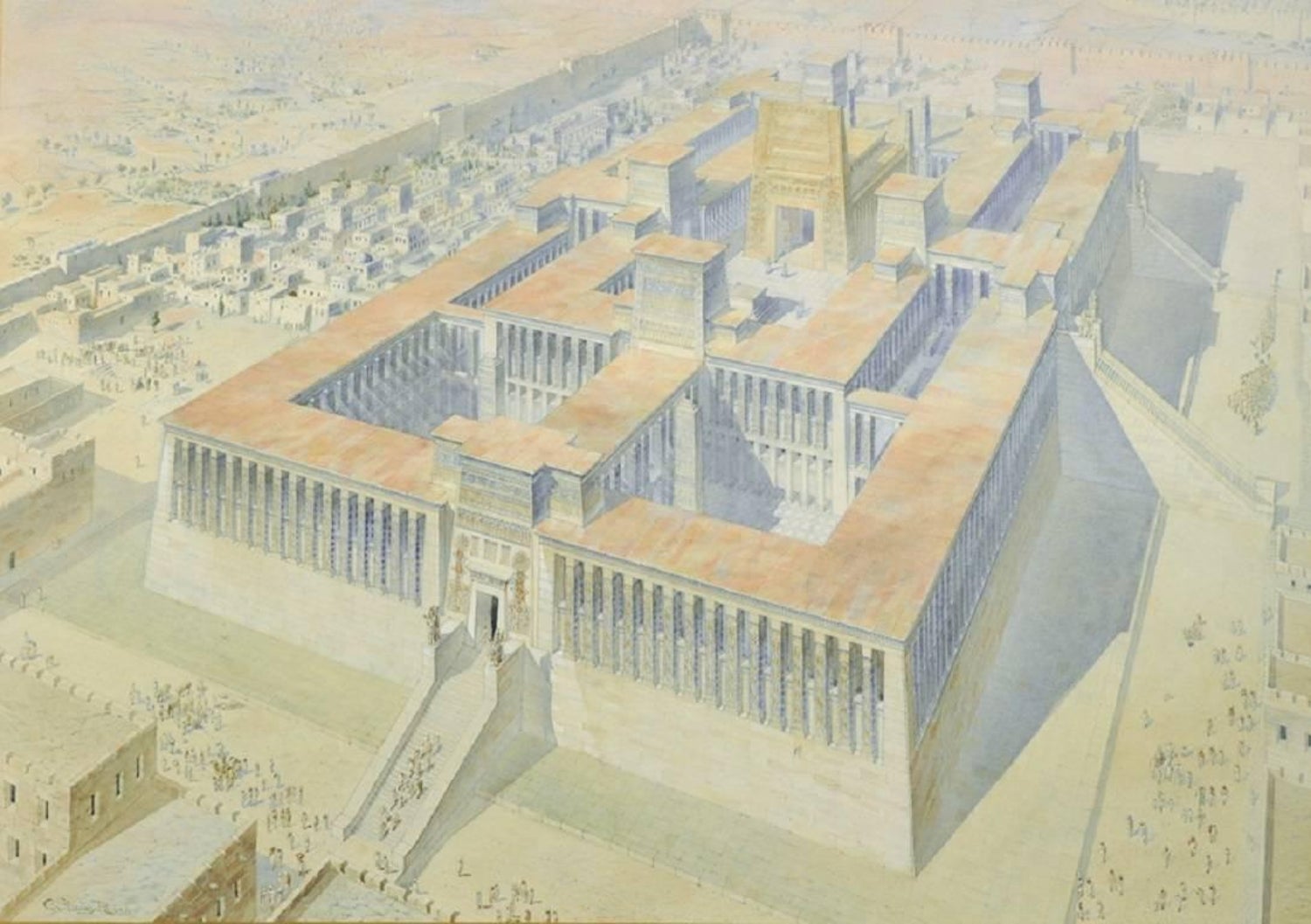 Charles Stanley Peach - Solomon's Temple in Jerusalem For Sale at 1stDibs