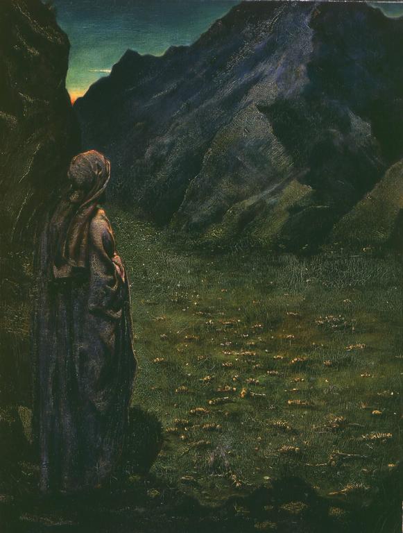 Burne-Jones, Philip Figurative Painting - Ezekiel in the Valley of Dry Bones