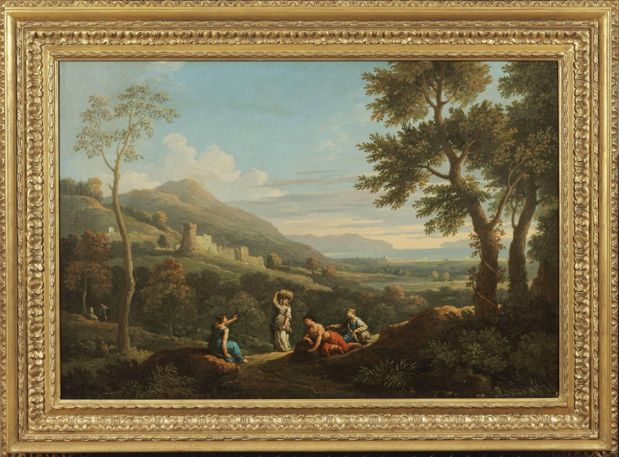 Jan Frans van Bloemen (Orizzonte) Landscape Painting - Landscape with Arcadian Figures