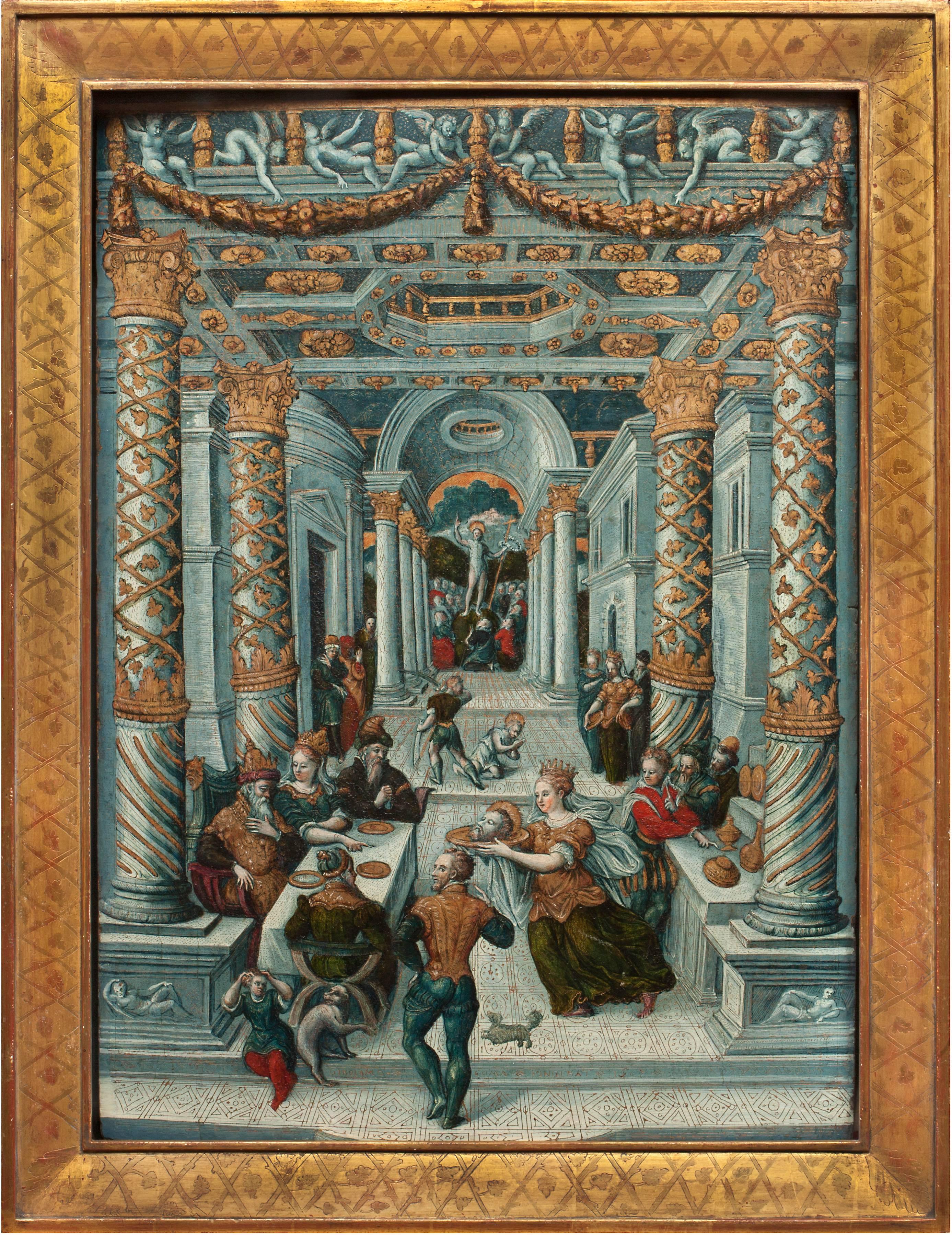 Girolamo Comi Figurative Painting - Scenes from the Life of St. John the Baptist