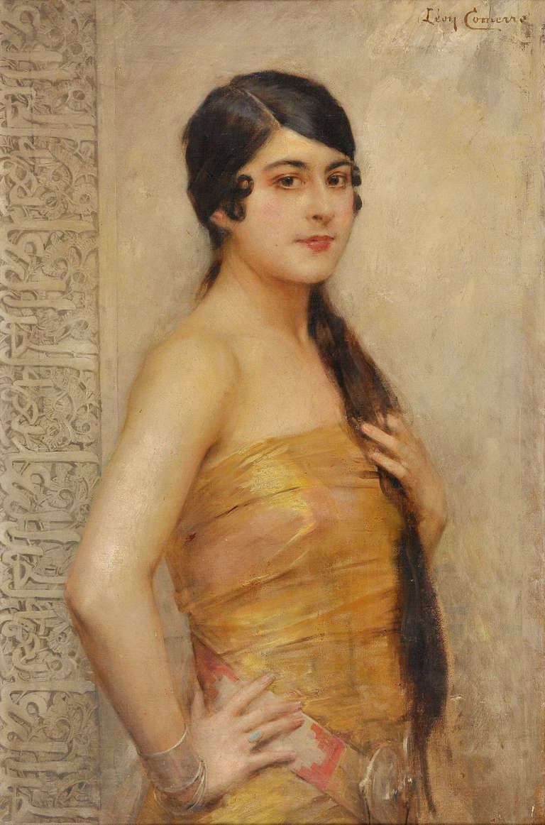 Léon François Comerre Portrait Painting - Jeune Almée (Young Almah)