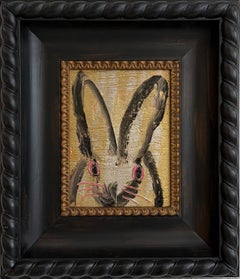 Hunt Slonem "Golden Bunny" Coniglietto nero e dorato