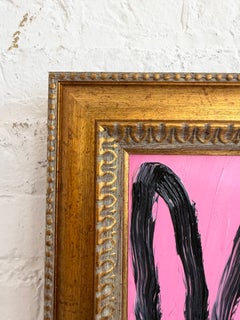 Hunt Slonem "Sure" Coniglietto nero e rosa