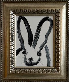 Hunt Slonem "Amy" Coniglietto in bianco e nero