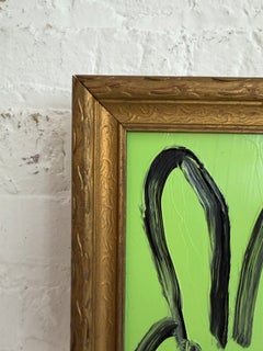 Hunt Slonem "Green Peace" Coniglietto nero e verde