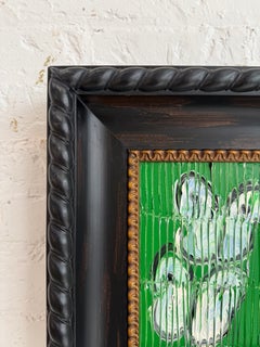 Hunt Slonem "Leon Green" Black, Green and White Butterflies