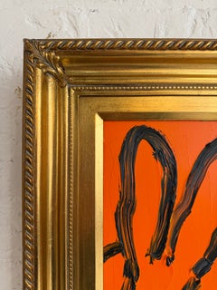 Hunt Slonem "Tommy" Black and Orange Bunny