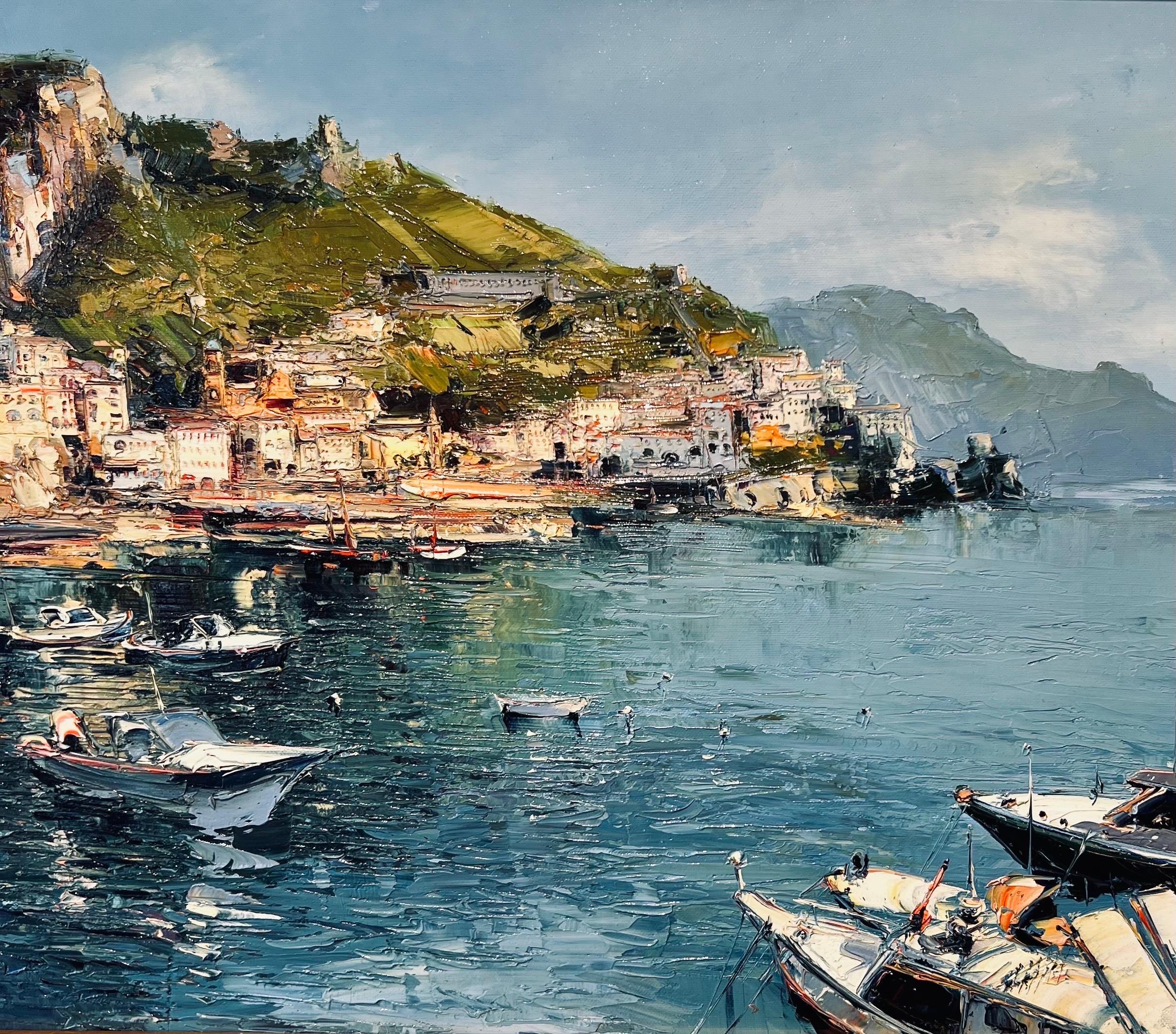 Amalfi, Italy. - Impressionist Painting by Narek Arakelyan