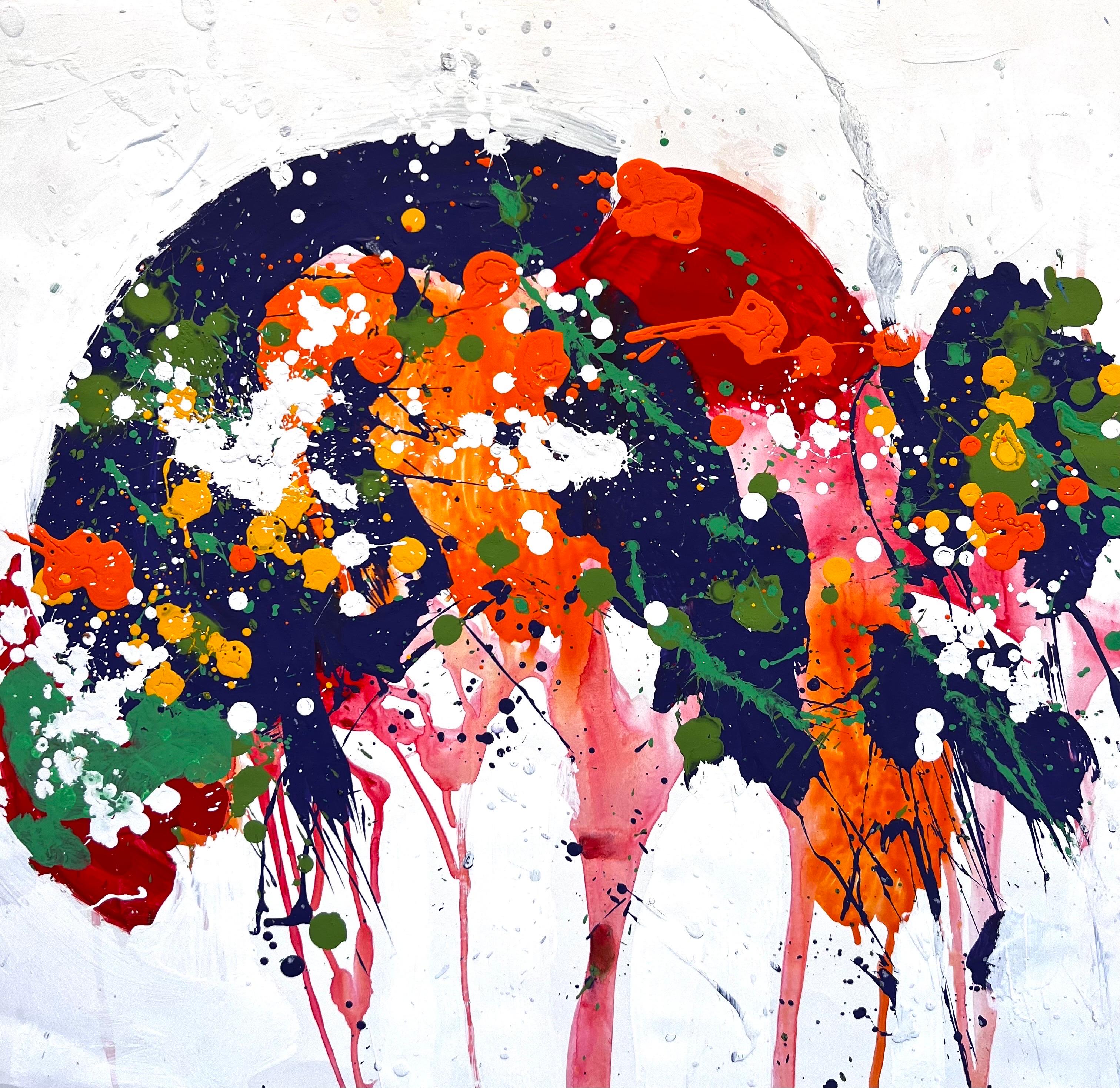 Symphonie des couleurs - Beige Abstract Painting par Jenik Cook