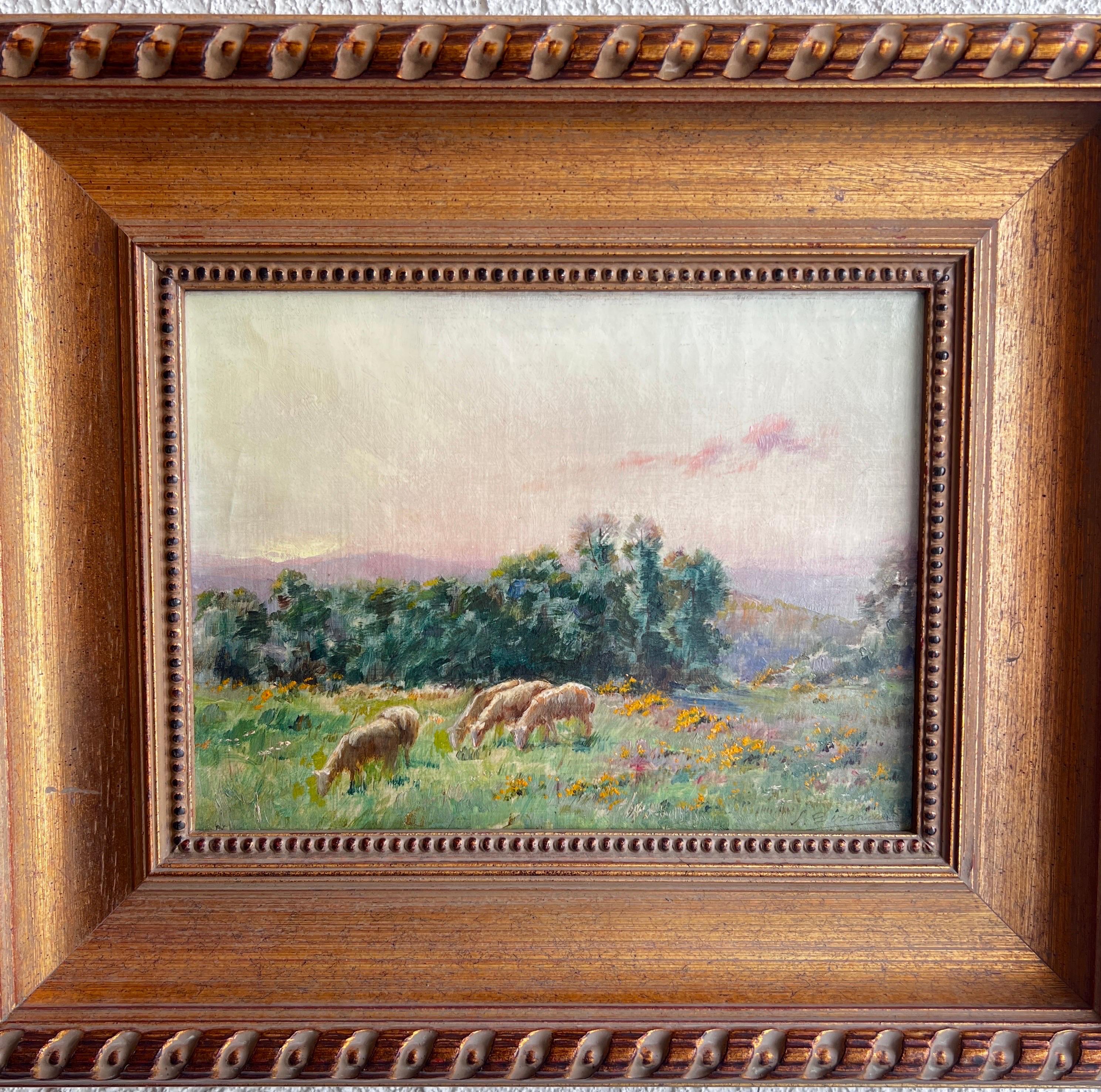 Ovejas en los pastos, (Les moutons au pâturage) en venta 12