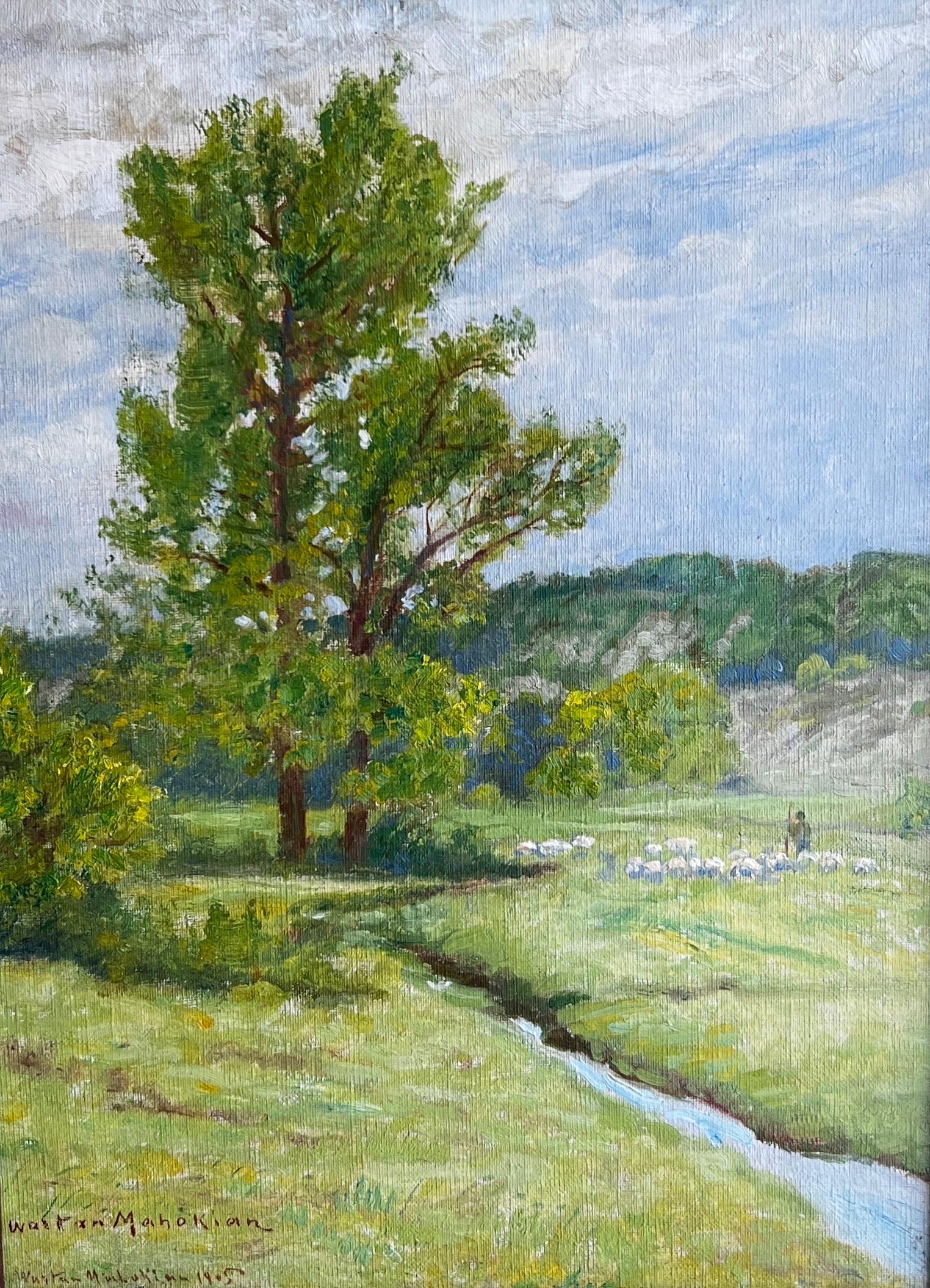 Landschaft in Deutschland (Impressionismus), Painting, von Wartan Mahokian
