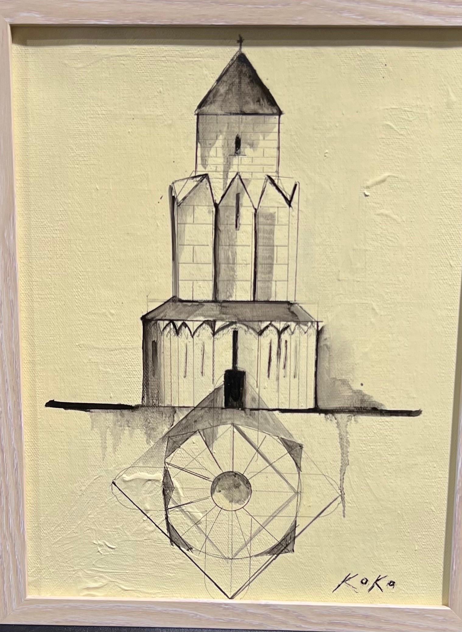 Chiesa, costruzione dell'elevazione e del tamburo - Interior Painting Beige di KOKO HOVAGUIMIAN