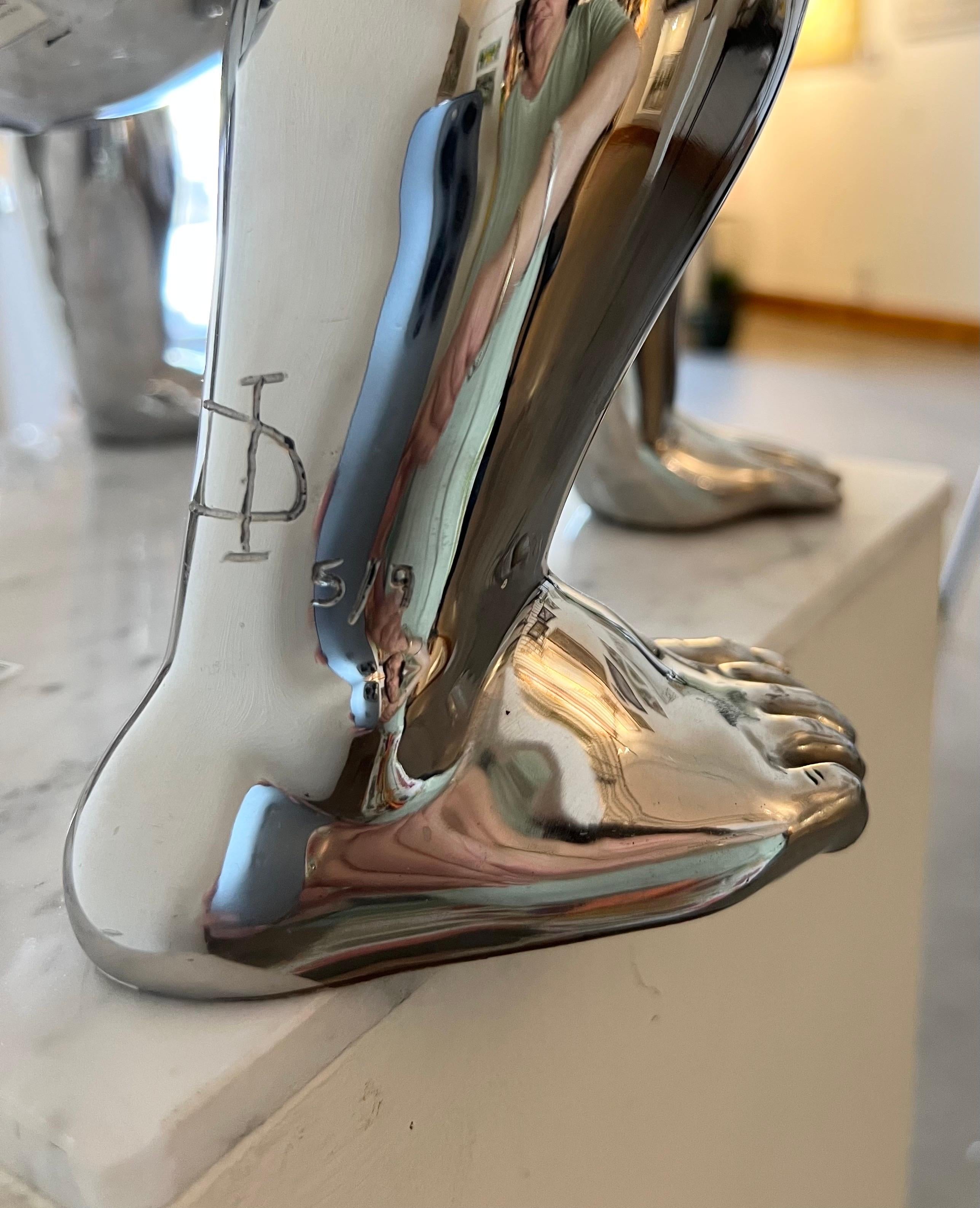 Contemporaneo,  scultura in acciaio inossidabile, Leapfrog, scultura contemporanea. in vendita 9